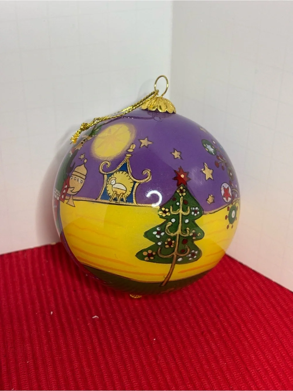 Pier 1 “Li Bien”Three Kings Purple Christmas Ornament